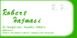 robert hajmasi business card