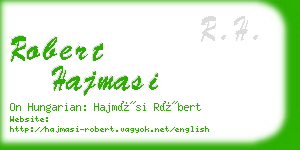 robert hajmasi business card